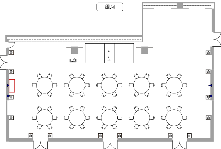 円卓 6名掛け×10卓