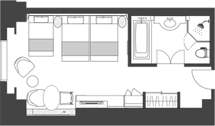 豪华客房 三人 彩虹桥景观一侧 / 不可指定外景