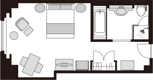 豪华客房 大床房 彩虹桥景观一侧