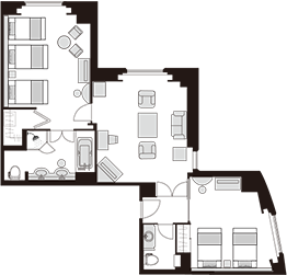 家庭套房 彩虹桥景观一侧 / 不可指定外景