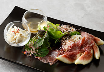TOKYO Beef Prosciutto with Buratta Cheese and Fig Salad