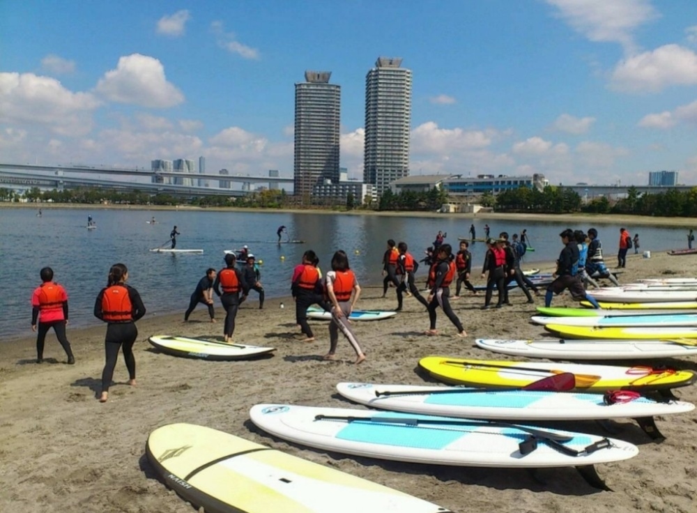 お台場でSUP体験するならココ！｜マリンハウス「エフカイビーチ」