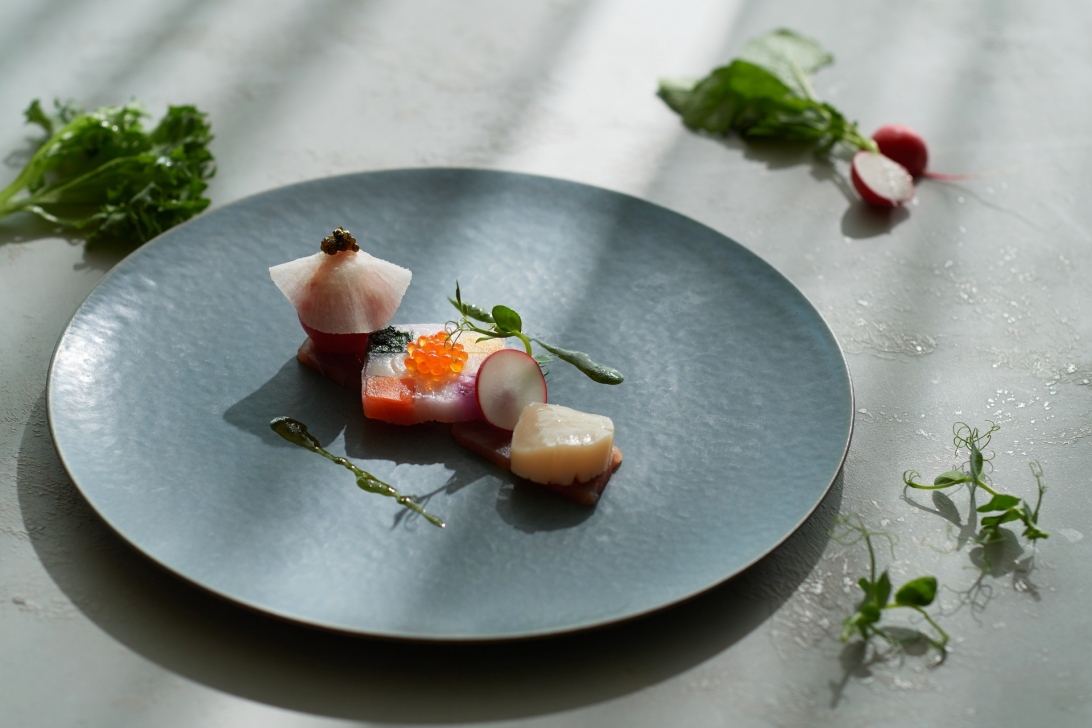 彩り豊かな前菜の婚礼料理イメージ