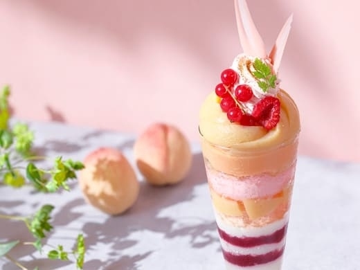 【選べるワンドリンク付き】とろける桃のご褒美パフェ