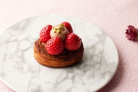 いちごとチョコレートのデニッシュ