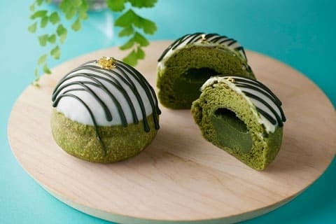 宇治抹茶のガナッシュクリームパン