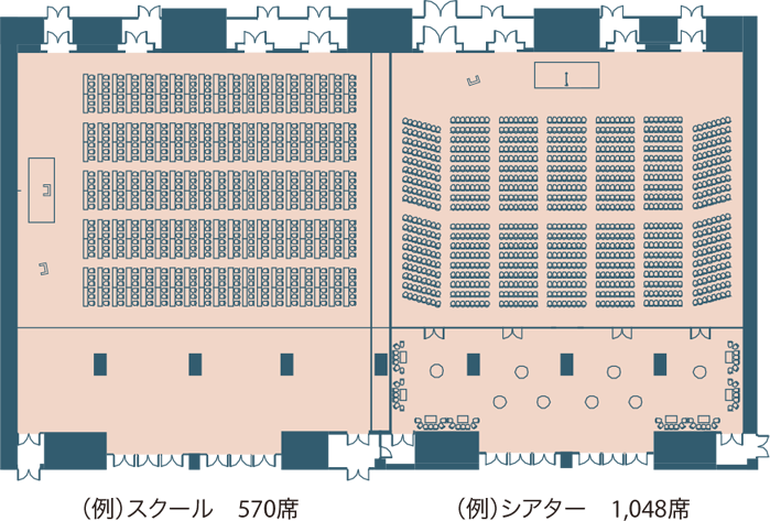 学校 (T2面) + 剧场 (Two Areas)