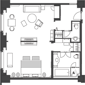 Deluxe Suite Grand King Rainbow Bridge Side