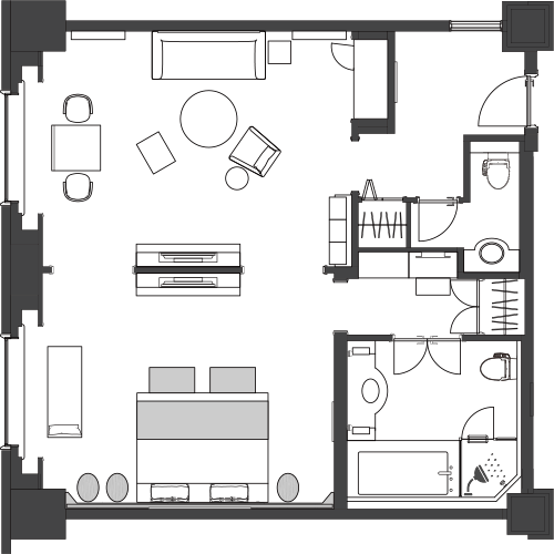 Deluxe Suite Grand King Rainbow Bridge Side