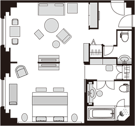Deluxe Suite Room Double Rainbow Bridge Side
