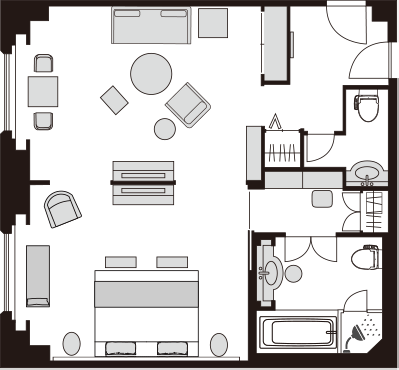 Deluxe Suite Room Double Rainbow Bridge Side