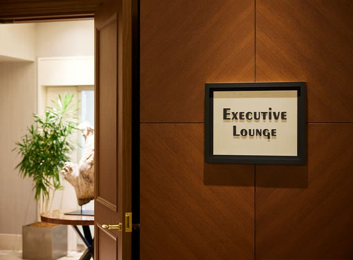 Check in and out at the private lounge
