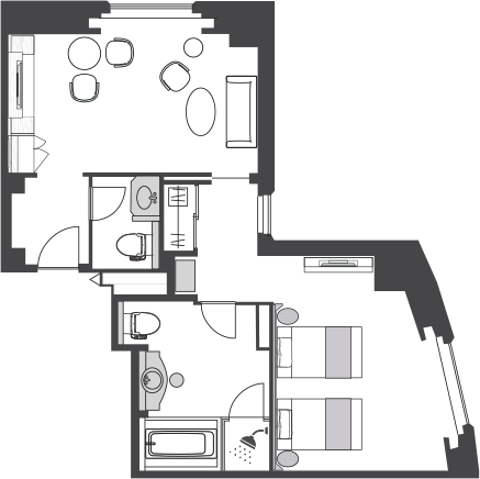 코너스위트 룸 트윈 레인보 브리지 측
