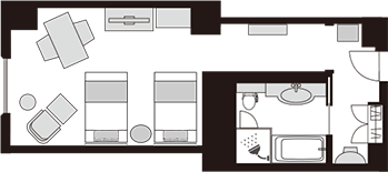 럭셔리 룸 트윈 레인보 브리지 측