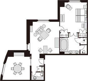 總督套房 雙床房 面向彩虹橋