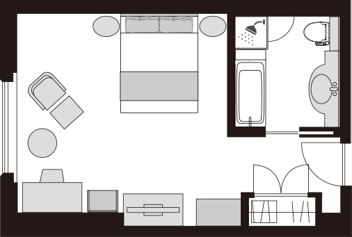 高級客房 大床房 面向彩虹橋 / 無指定眺望景觀