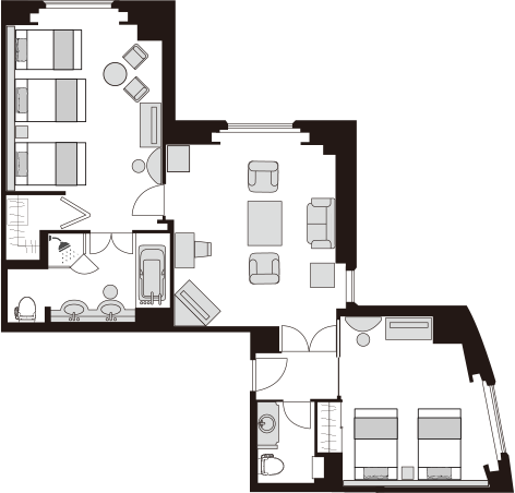 家庭套房 面向彩虹橋 / 無指定眺望景觀