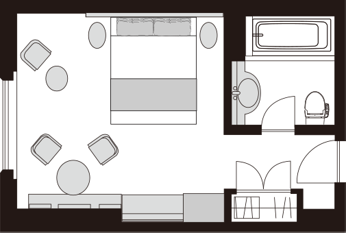 高級客房 大床房 面向彩虹橋 / 無指定眺望景觀