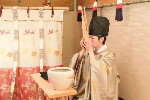 写真:雅楽の生演奏