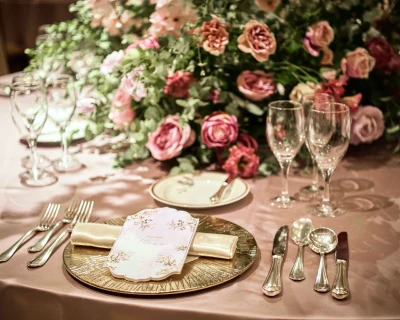 写真：テーブルセッティング