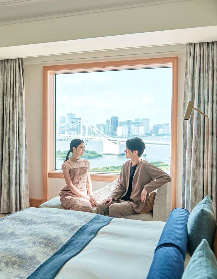 写真：スイートルームでの様子