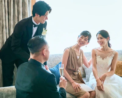 写真：スイートルームでの様子