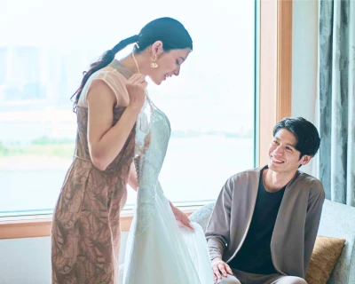 写真：スイートルームでの様子