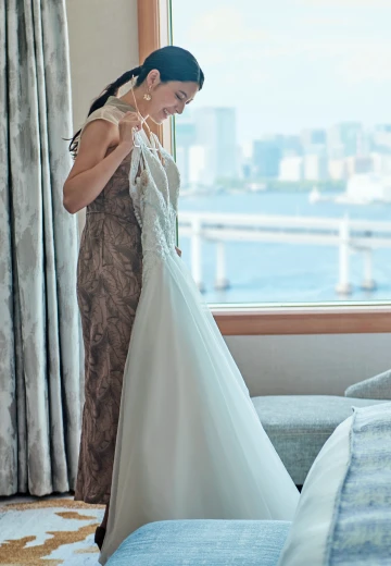 写真：着付の様子